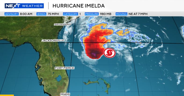 El huracán Imelda se forma en el océano Atlántico