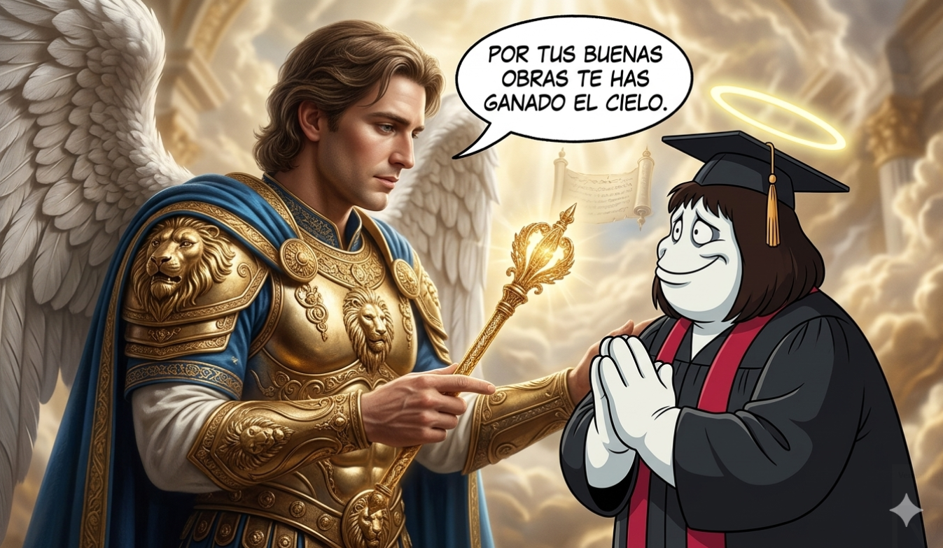 Soy el arcángel Miguel, vengo a compensar al juez bueno según sus obras
