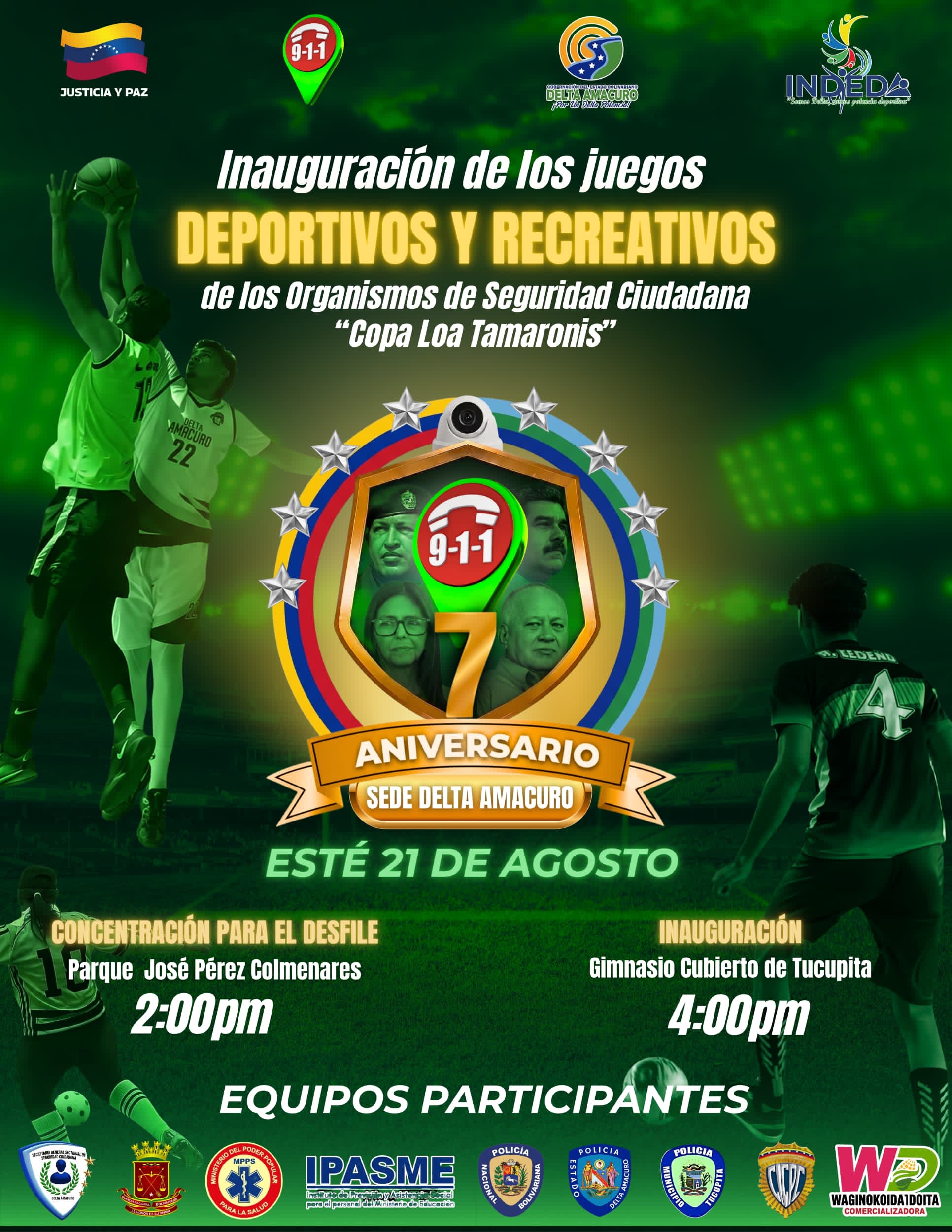 En 7mo. aniversario del VEN 9-1-1: Todo listo para la II Edición de los Juegos Deportivos y Recreativos «Copa Gobernadora Loa Tamaronis»